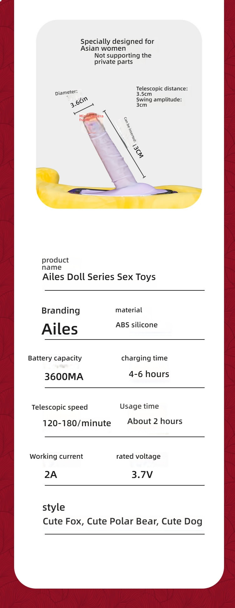 Alles Telescopic Shocking Pinch Doll Cannon Machine