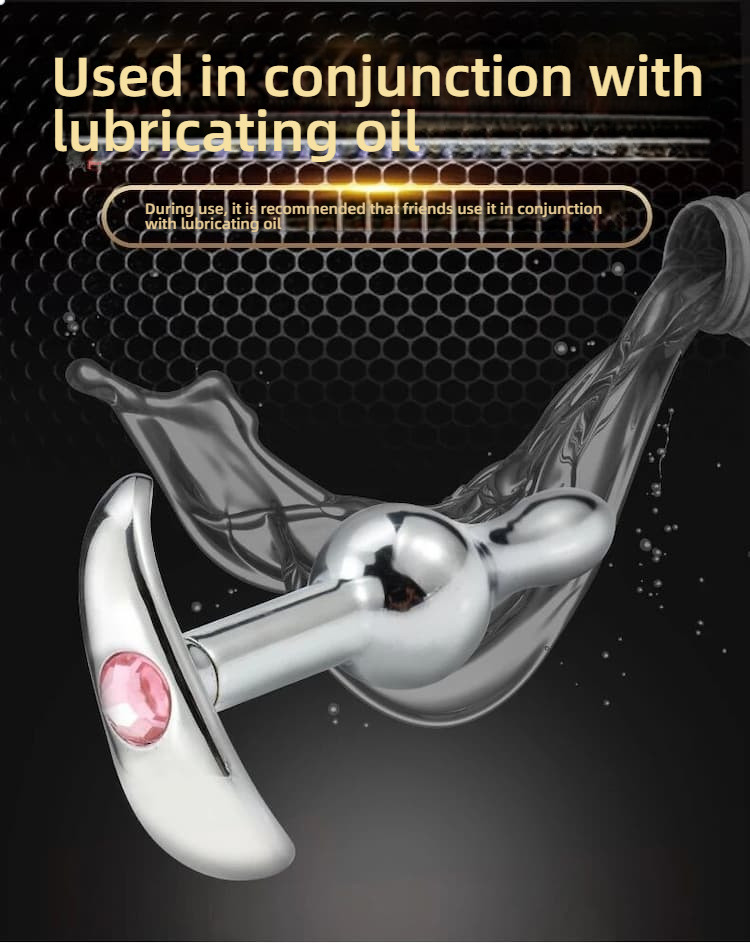 Love rope pull bead metal anal plug