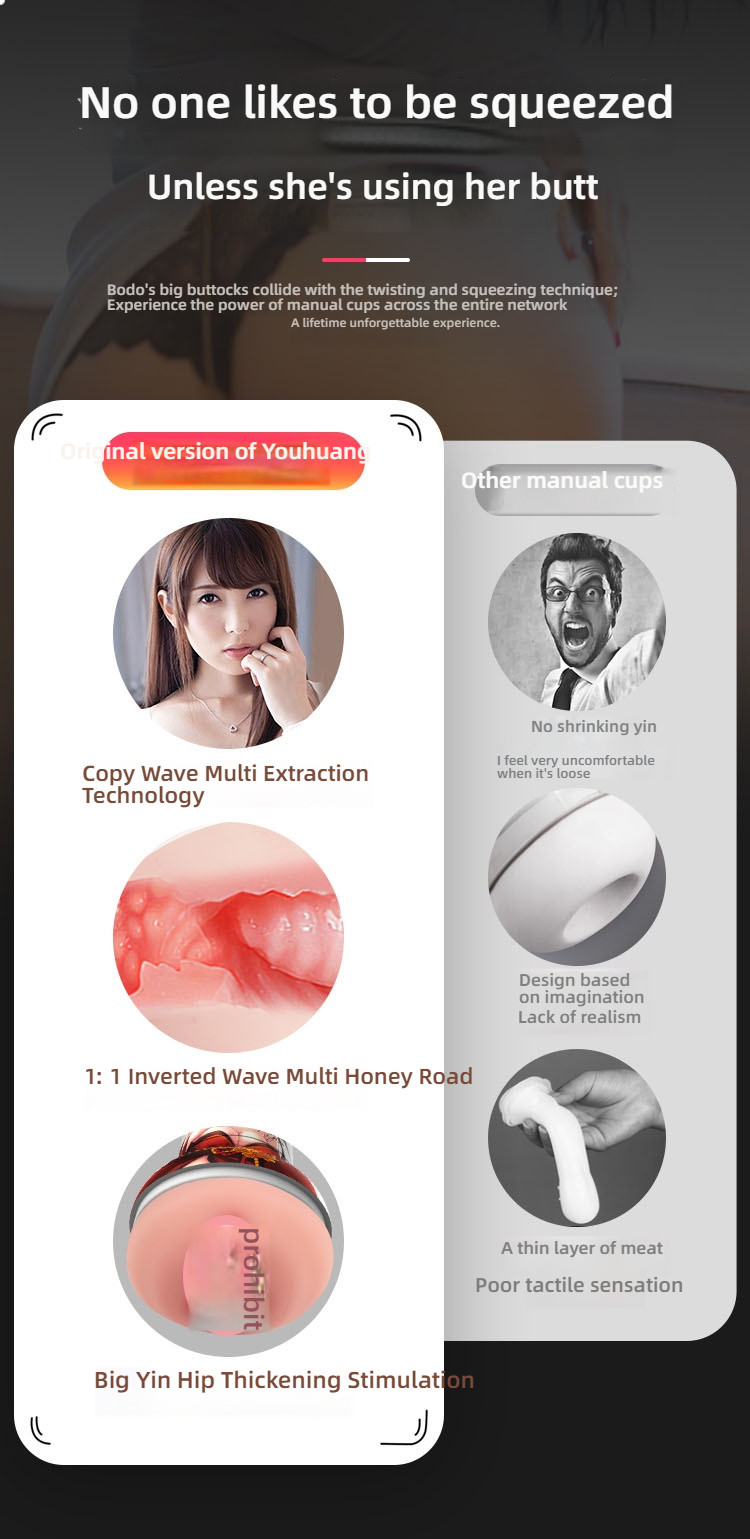 Thunder Twist Hip Squeezing Fairy (real replica of Bo Jie) Meaty Airplane Cup