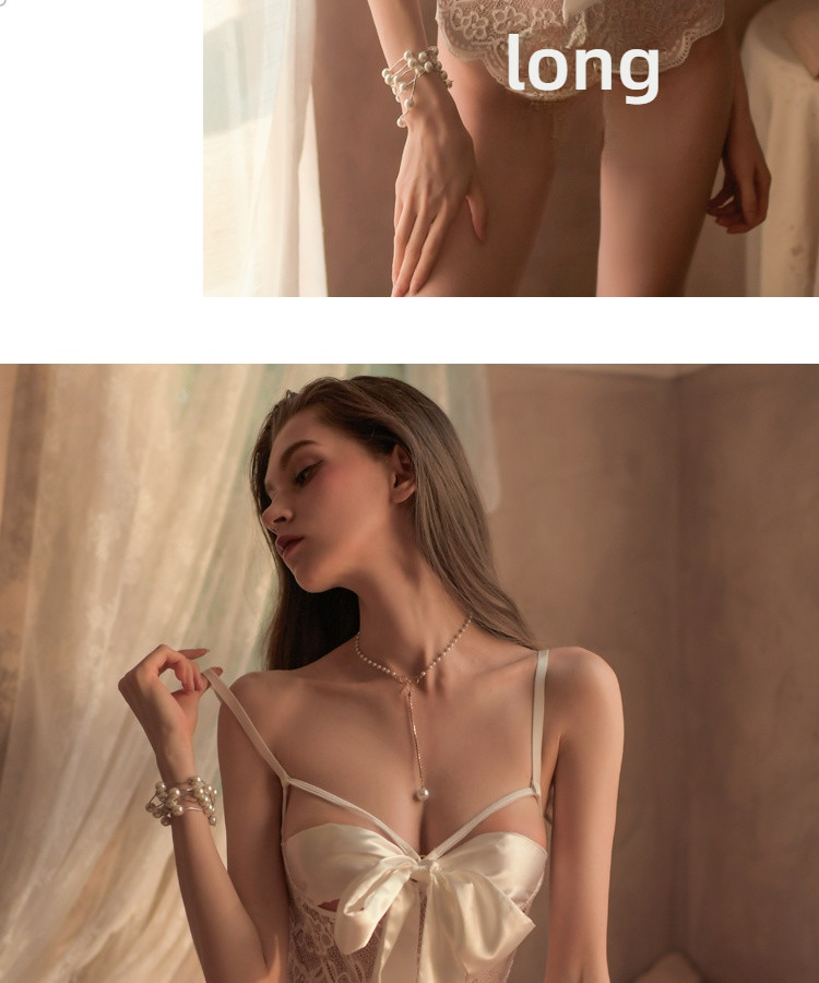 Sexy hollowed out see through butterfly bow lace lace open cut suspender jumpsuit