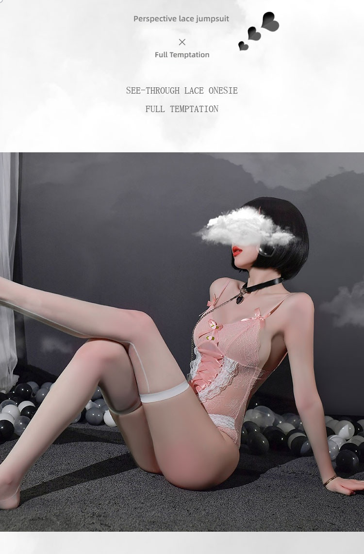 Japanese and Korean Perspective Deep V-Cross Strap Bodysuit, Sexy Underwear