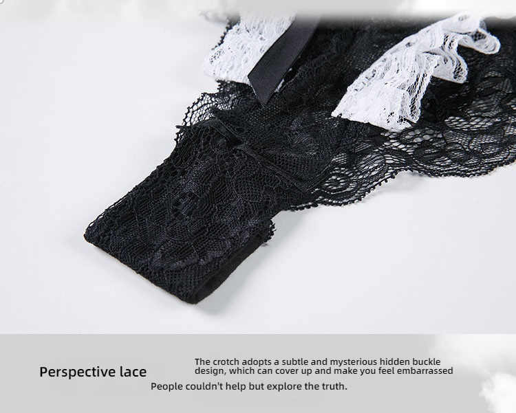 Japanese and Korean Perspective Deep V-Cross Strap Bodysuit, Sexy Underwear