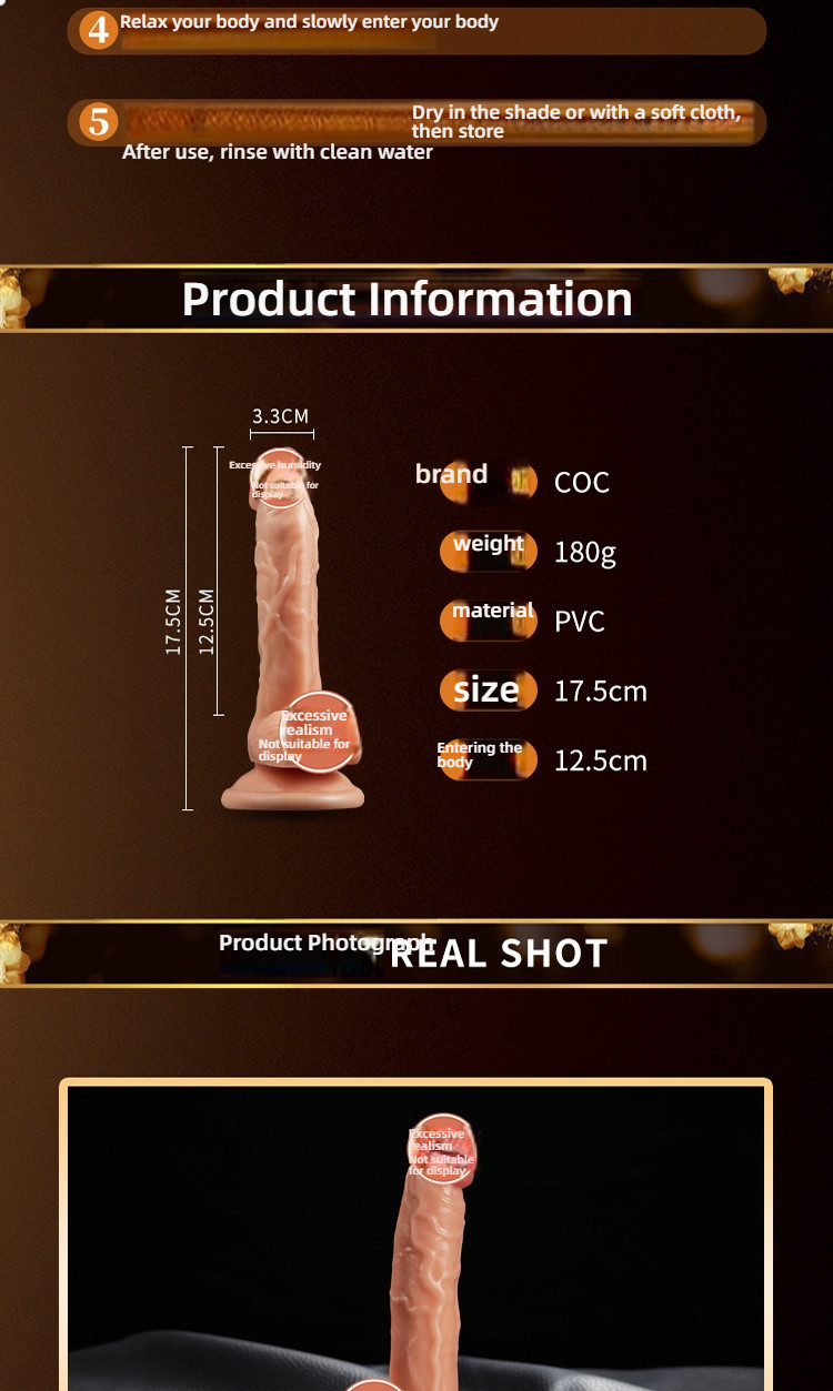 COC Exciting Rear Court Special Size in Body 12.5cm Simulated dildo