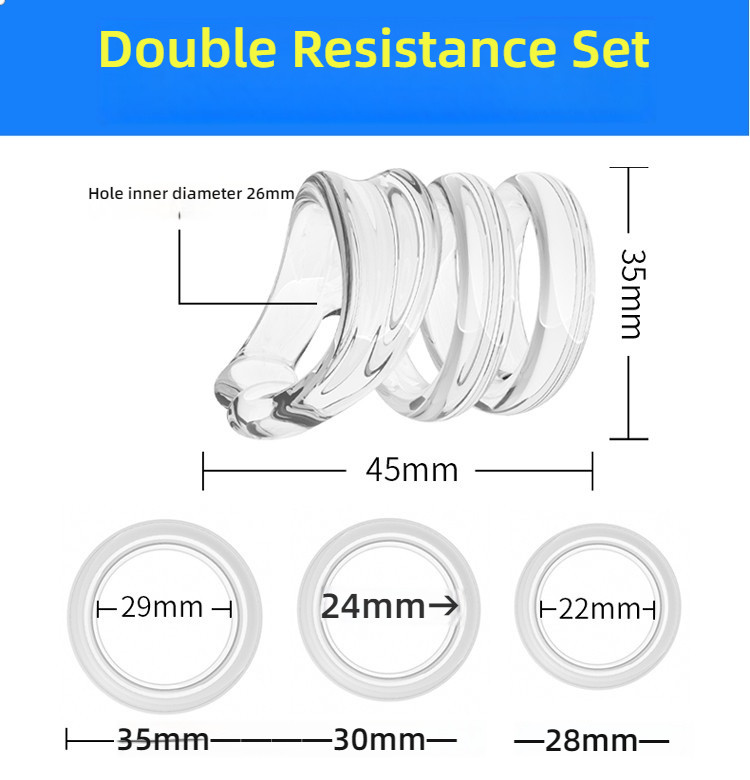 Joyful Dual Resistance Multi Effect Circumcision Ring 4-piece Set