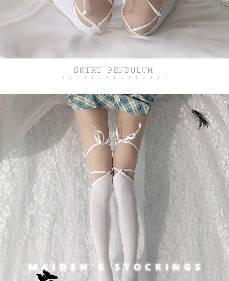 Internet celebrity personality Japanese long tube cross tie knee high socks