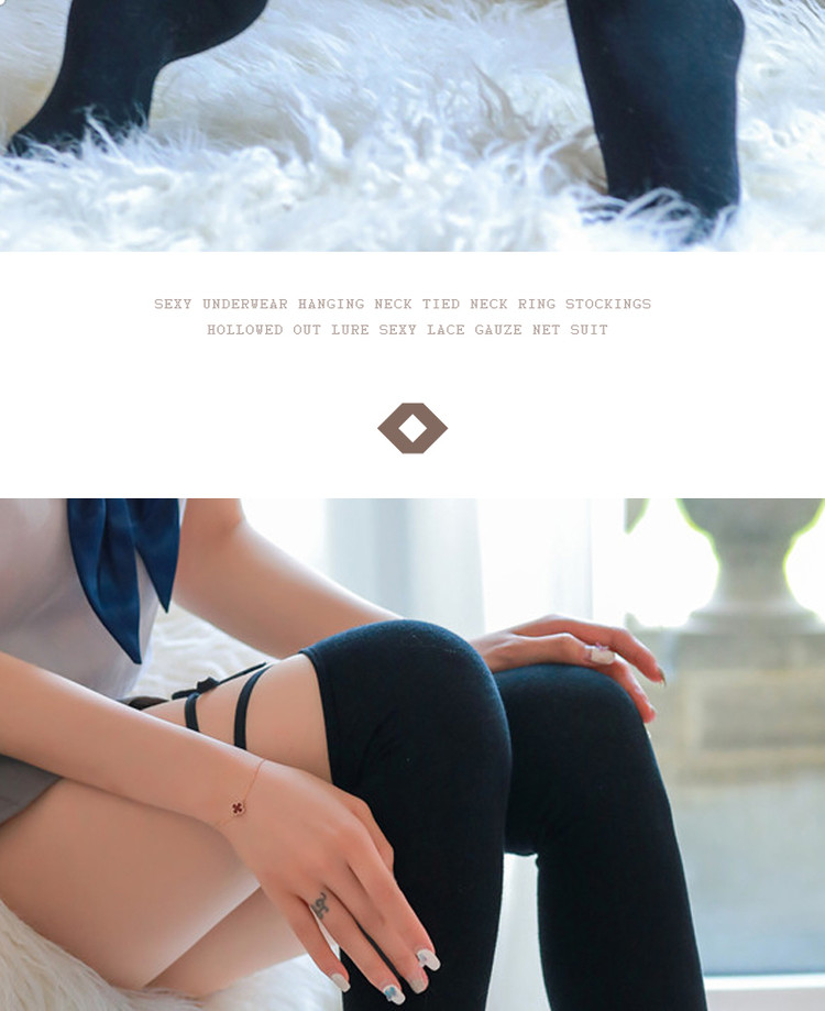 Internet celebrity personality Japanese long tube cross tie knee high socks