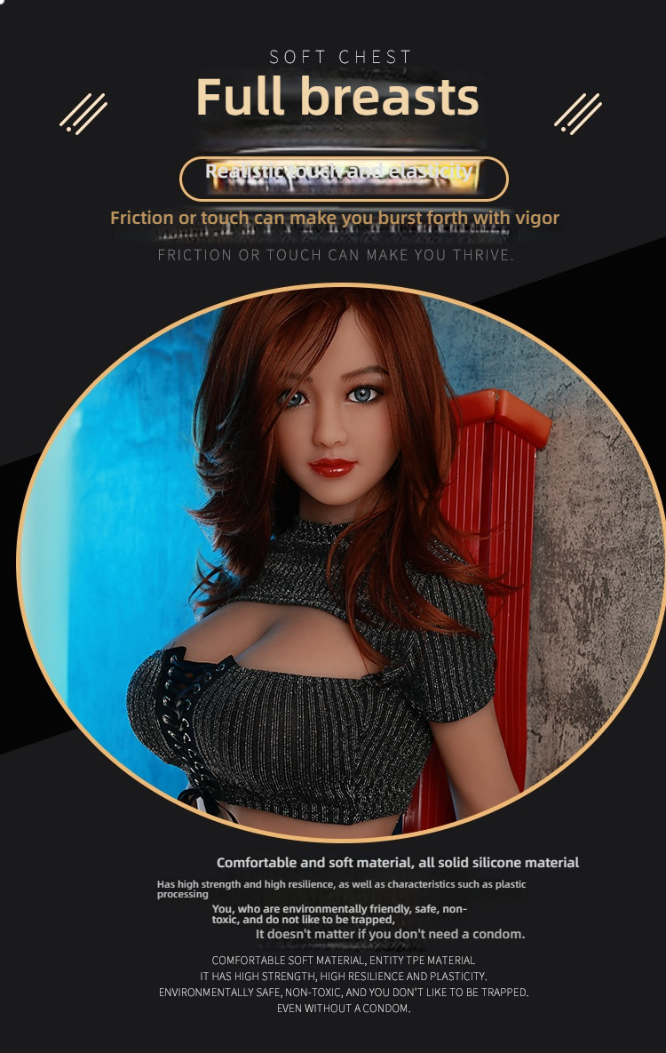 Qishe all silicone hair transplant+skin simulation meridian Maige wheat colored solid doll 165cm