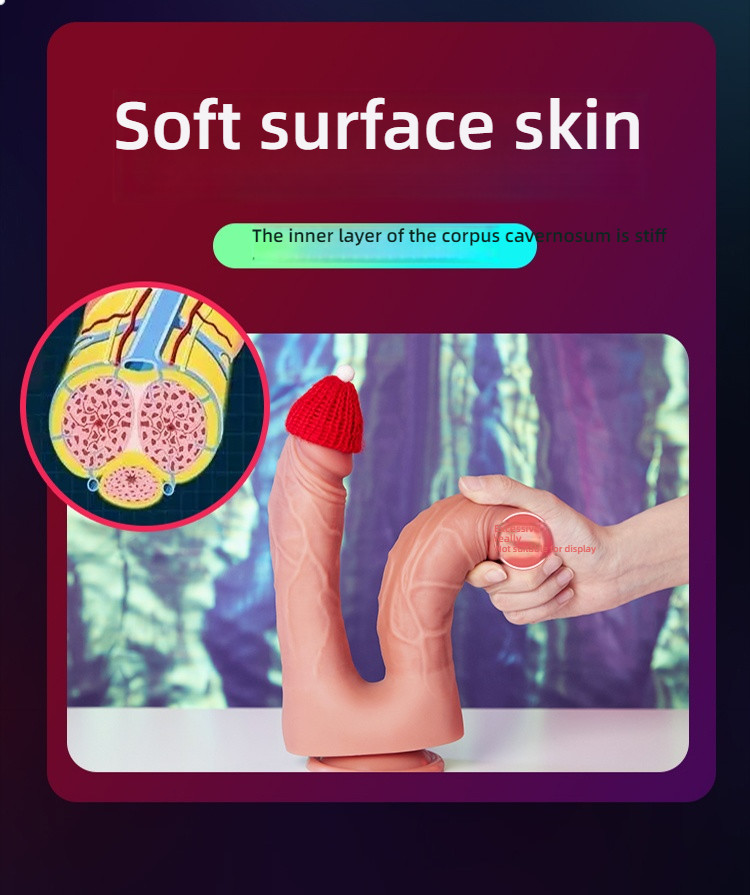 COC Yin anal simultaneous insertion front and back pincer with suction cup double headed penis
