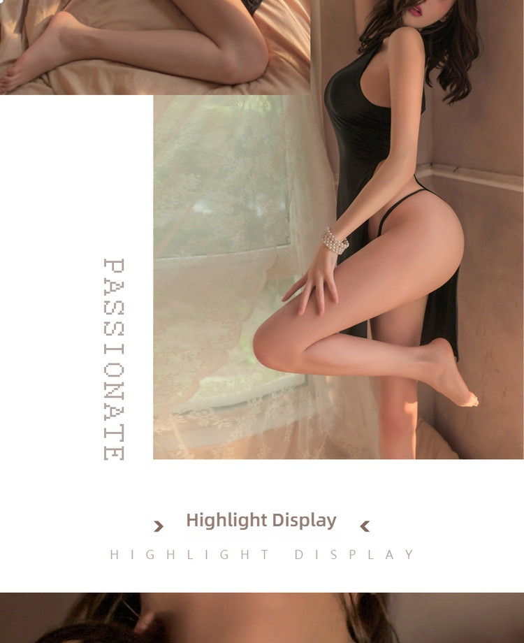 Stacy sexy split ice silk jumpsuit