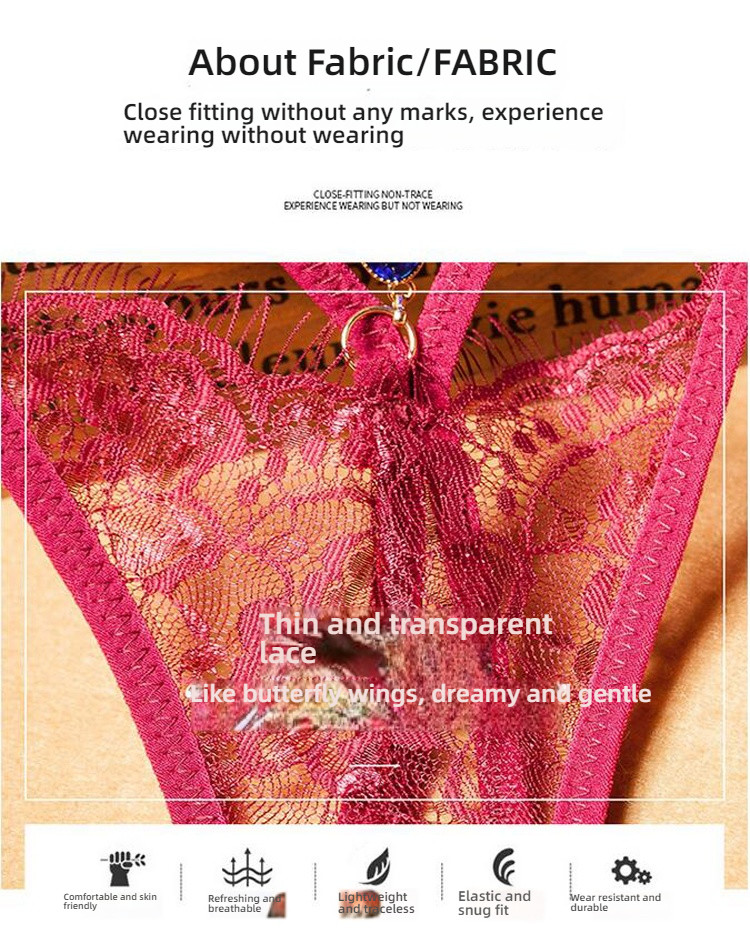 Stacy lace diamond hollow out fun underwear