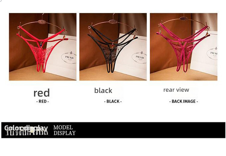 Stacy lace diamond hollow out fun underwear
