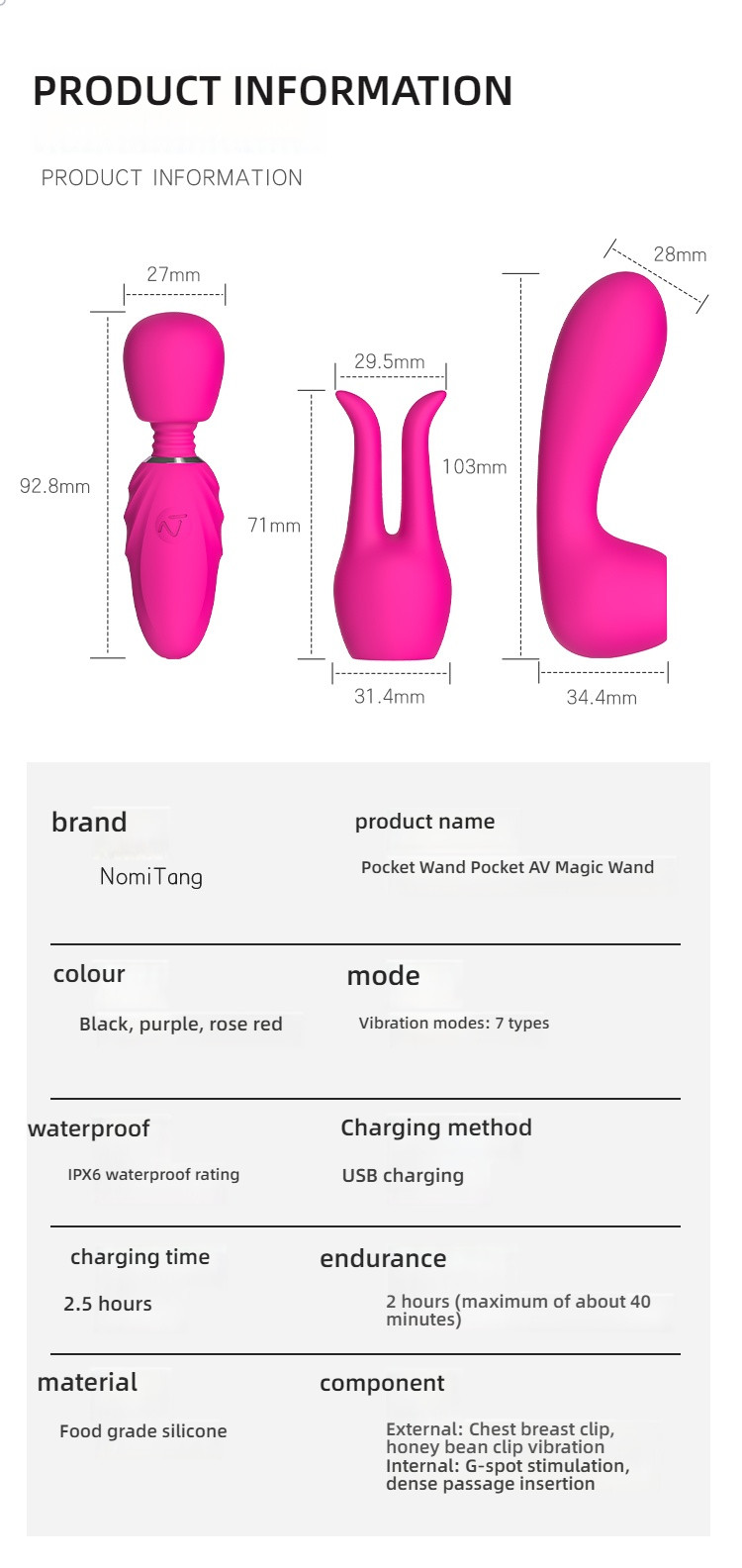 NOMI TANG Pocket Magic Precise Strong Motion Mini AV Stick