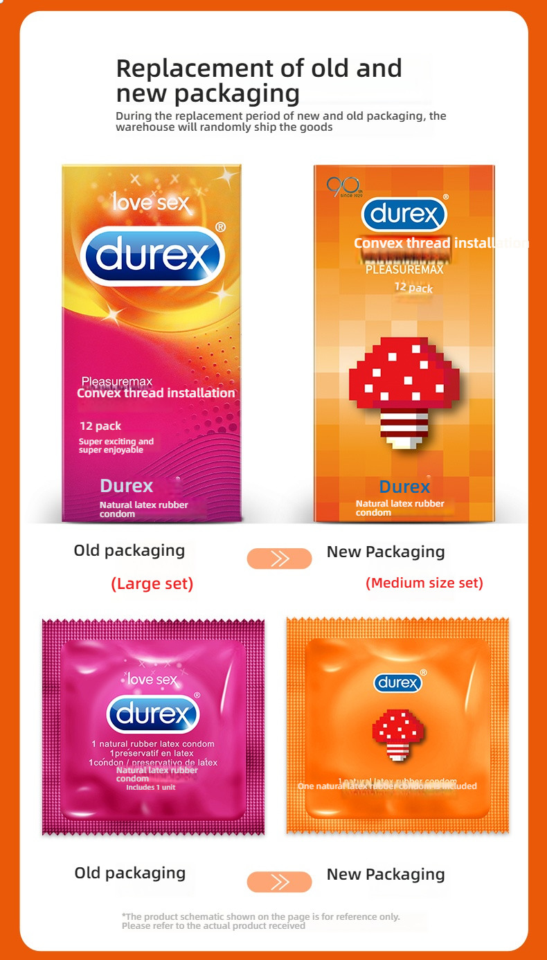 Durex Convex Thread Design Condom Large Set of 12, Stunning Appearance