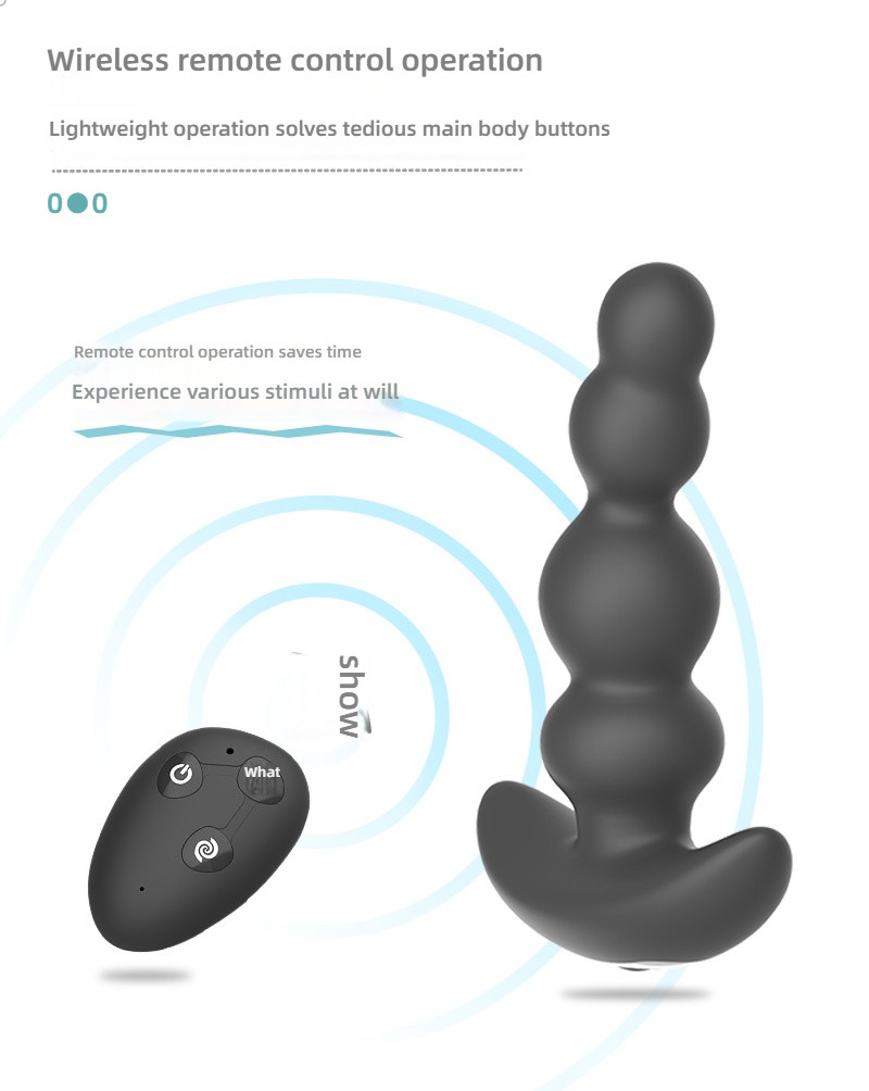 Luke twists and shakes the anal plug, stimulates the movement of the clasp