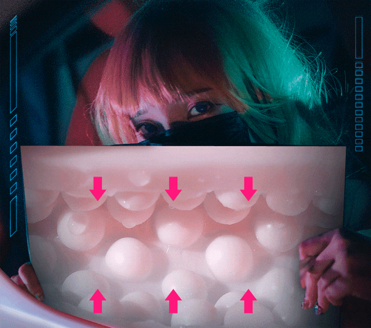 JEE.YUE Hashimoto has a dish that sucks, shakes, and sounds like an airplane cup