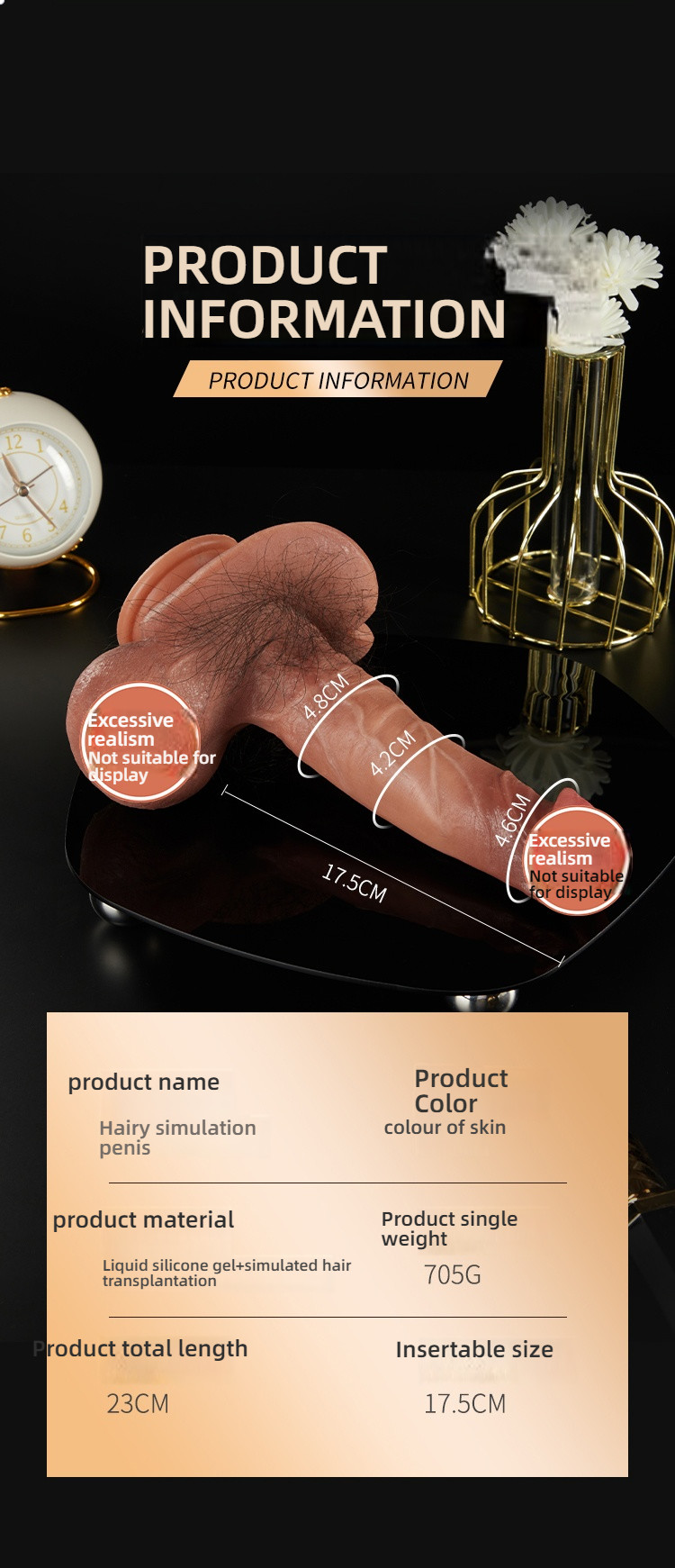 COC Round Giant Testicular Thickened Base Impact Manual Simulation dildo