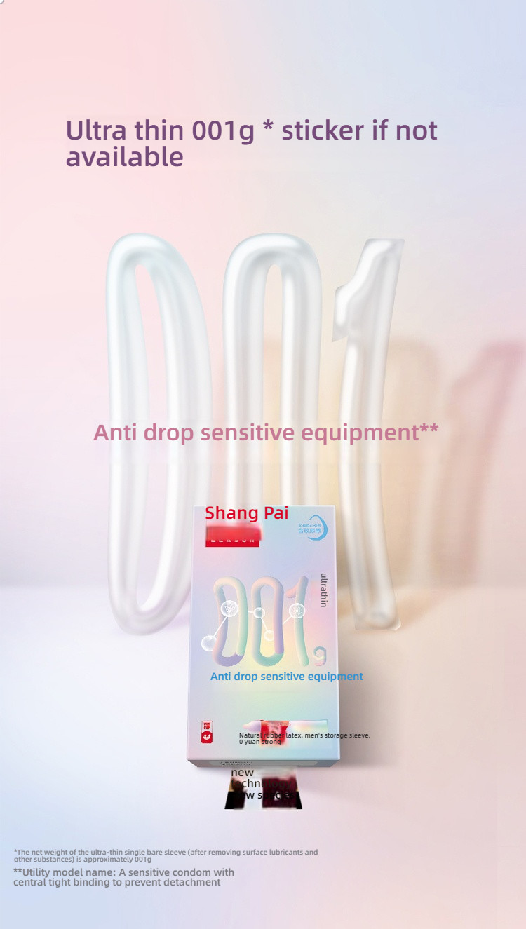 Shangpai 001 Tight Bundle Anti Detachment Sensitive Condom Hyaluronic Acid Non Wash