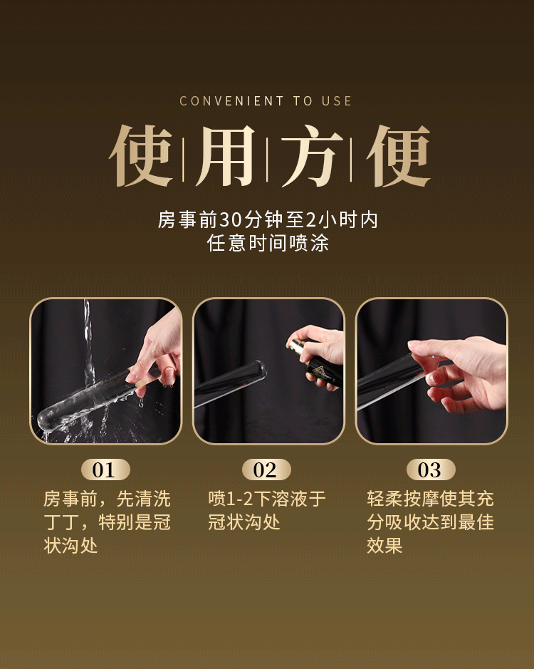 Indulge in men's high-end external antibacterial spray 15ml
