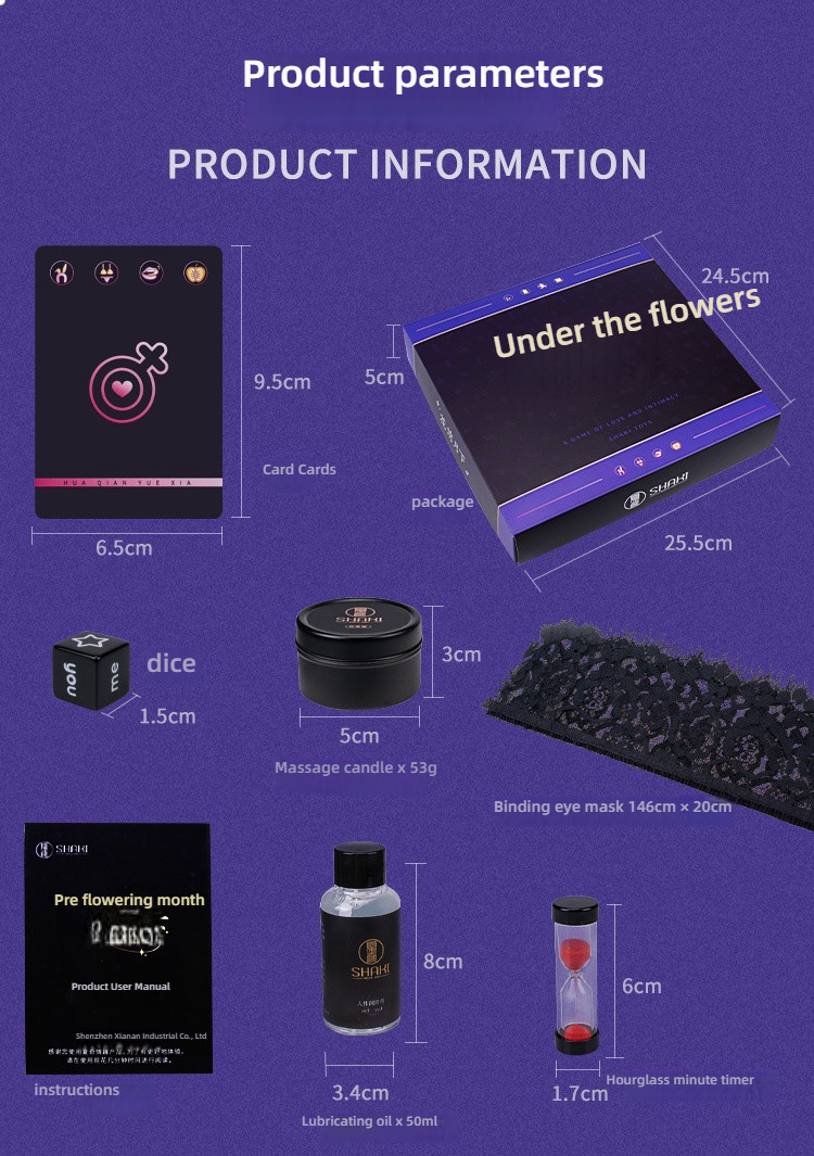 Xiaqi Fun Card Flower Front and Moon Under (Comes with Drip Wax Strap Lubricant)
