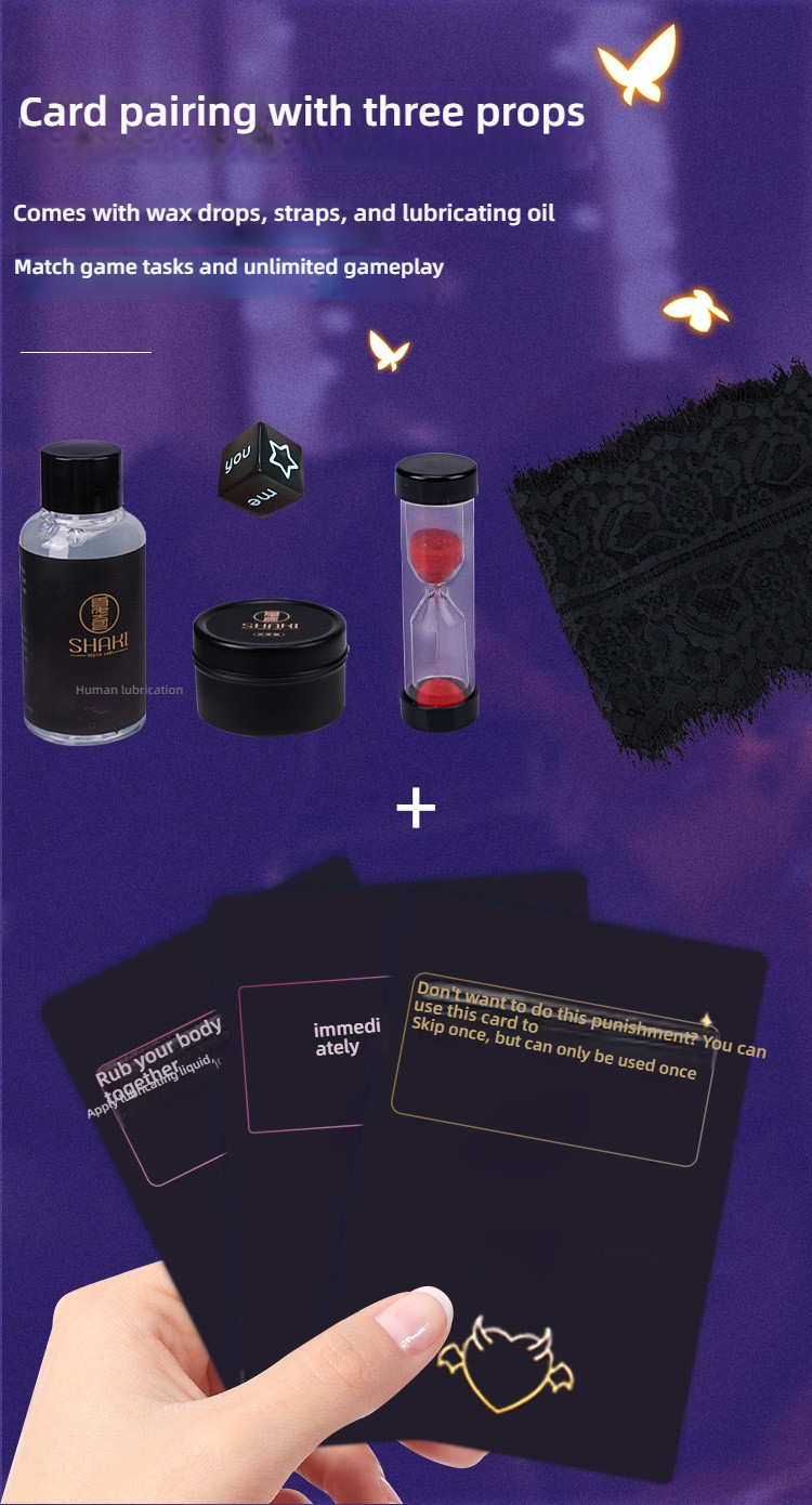 Xiaqi Fun Card Flower Front and Moon Under (Comes with Drip Wax Strap Lubricant)