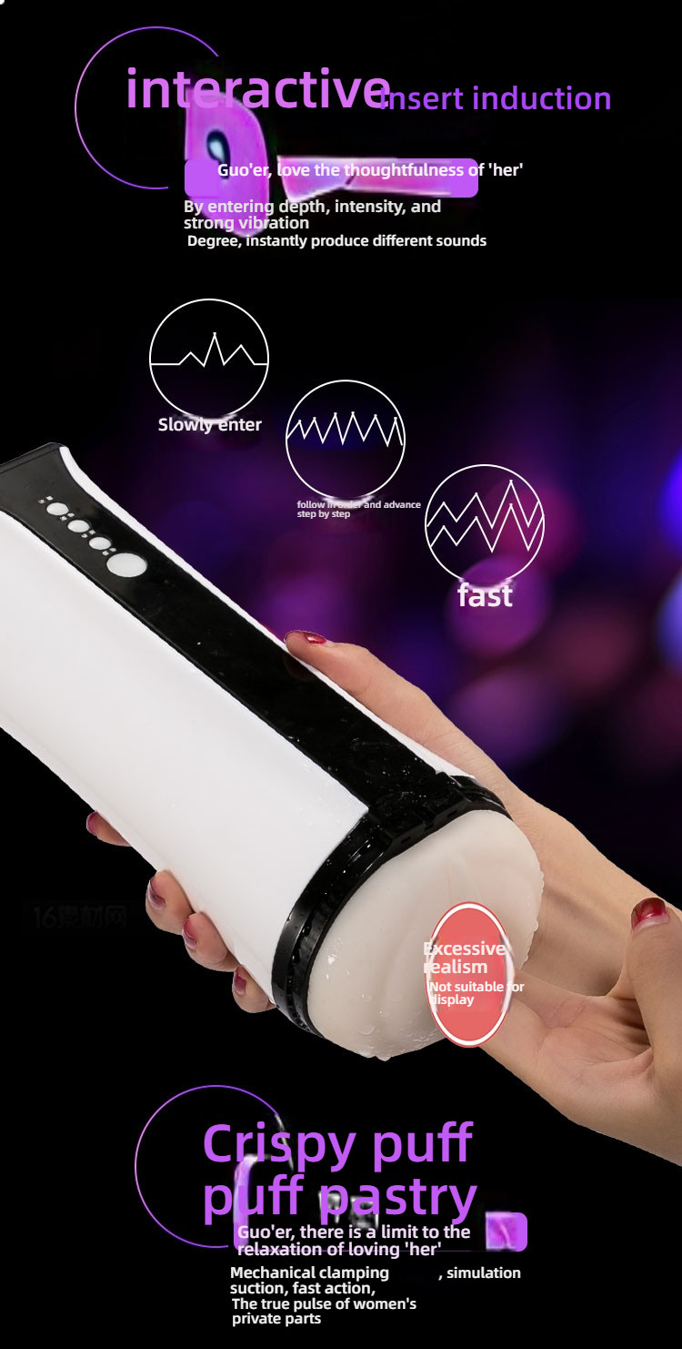 UJAY intelligent heating shock clip suction becomes a romantic and fun product for men's masturbator hands-free fruit ai