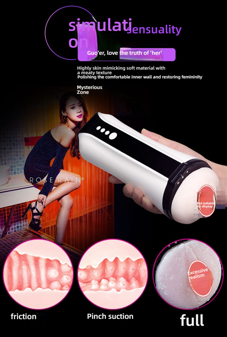 UJAY intelligent heating shock clip suction becomes a romantic and fun product for men's masturbator hands-free fruit ai
