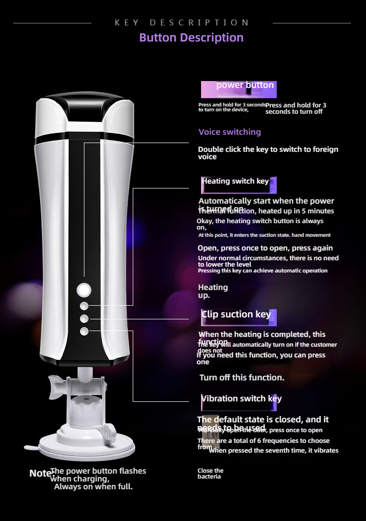 UJAY intelligent heating shock clip suction becomes a romantic and fun product for men's masturbator hands-free fruit ai
