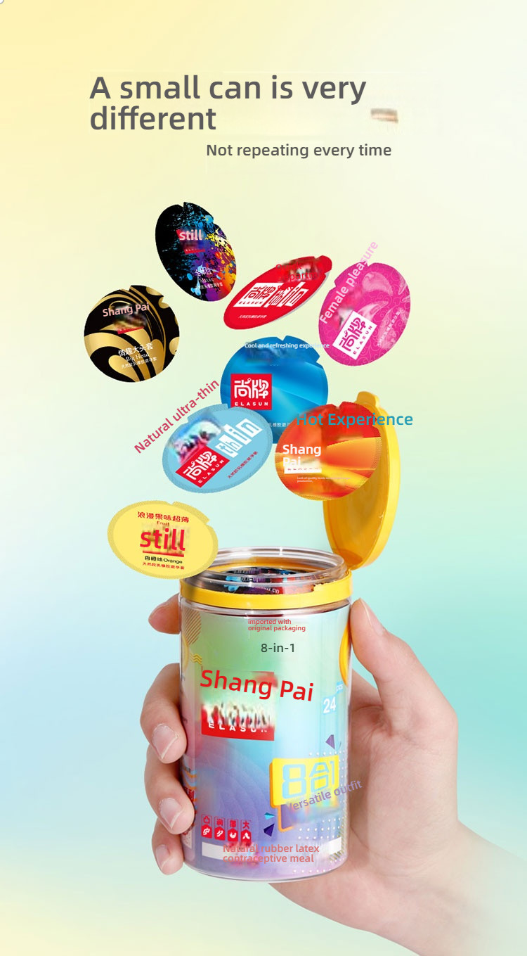 Shang Pai Eight in One 100 Cross dressing Fun Condoms Medium 24 Pack Small French Exclusive Flash Sale