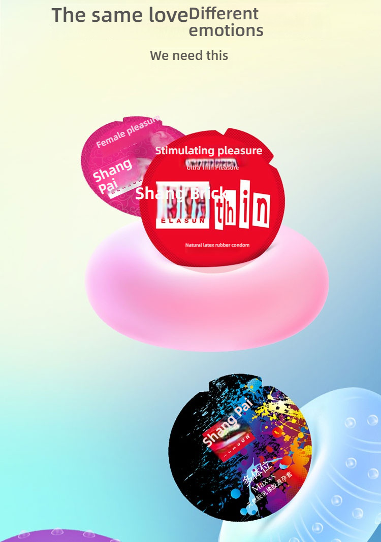 Shang Pai Eight in One 100 Cross dressing Fun Condoms Medium 24 Pack Small French Exclusive Flash Sale