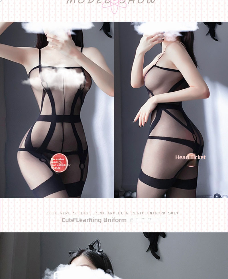 Stacy's temperament is interesting. Underwear shapewear, jumpsuit, backless, open top outfit