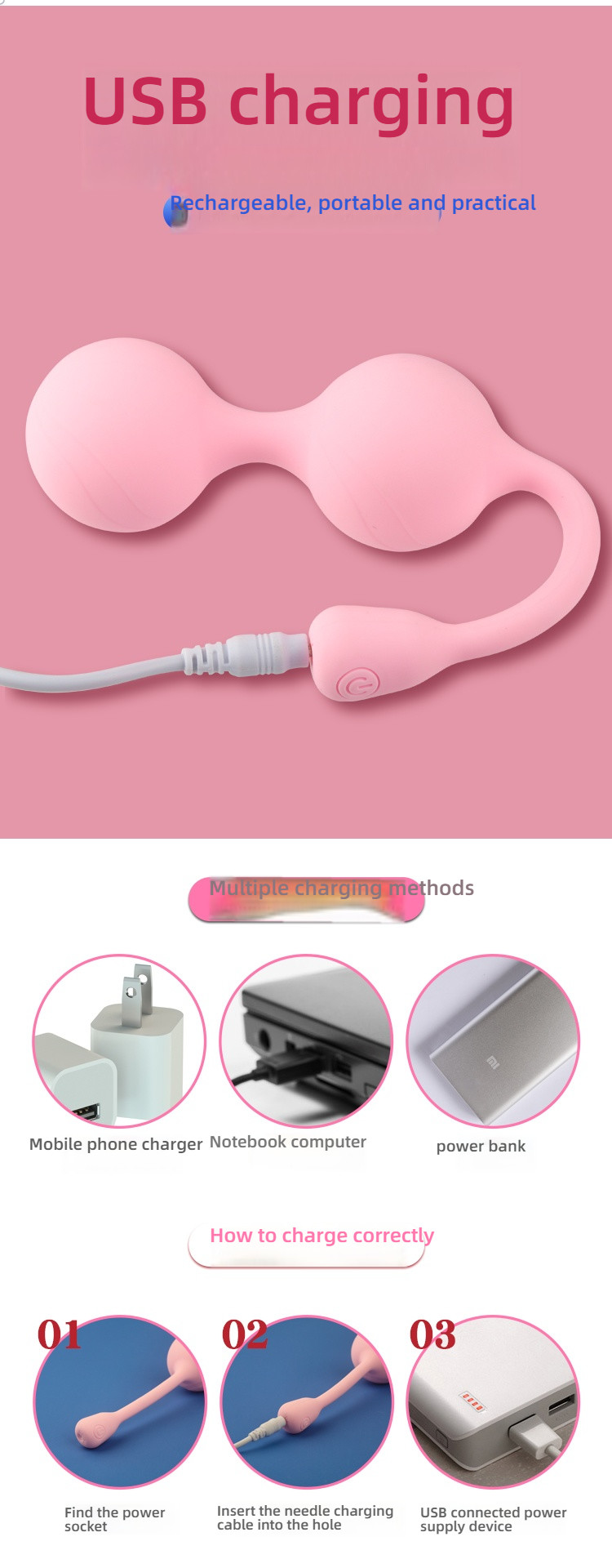 Yunman Lulu Double Shock Vaginal Exercise Ball with Remote Control and Shock Function