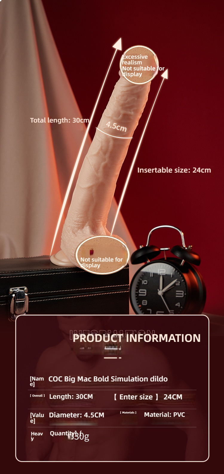 Luxury European and American male manual simulation penis