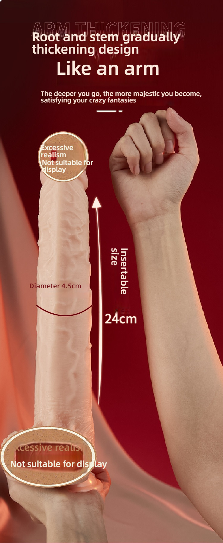 Luxury European and American male manual simulation penis