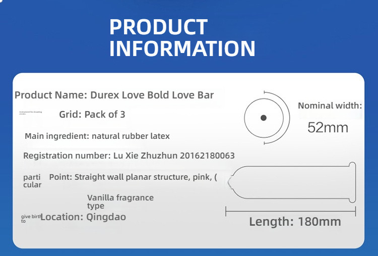 Durex Love Brave Love Bar Condom Medium 3 Pack