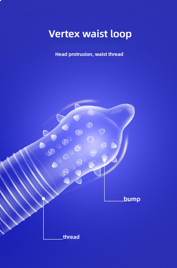 Shangpai Convex Thread Hyaluronic Acid Condom Medium 10 Pack
