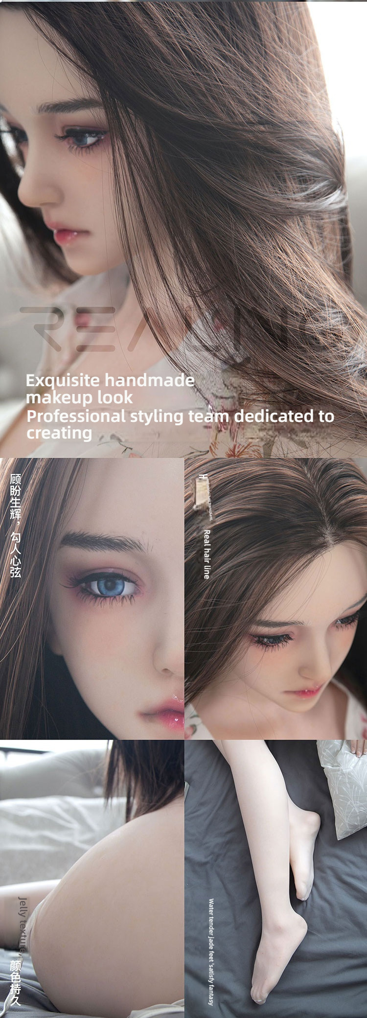 REALING Clear and Pure Girl Real Scale Solid Doll 150cm