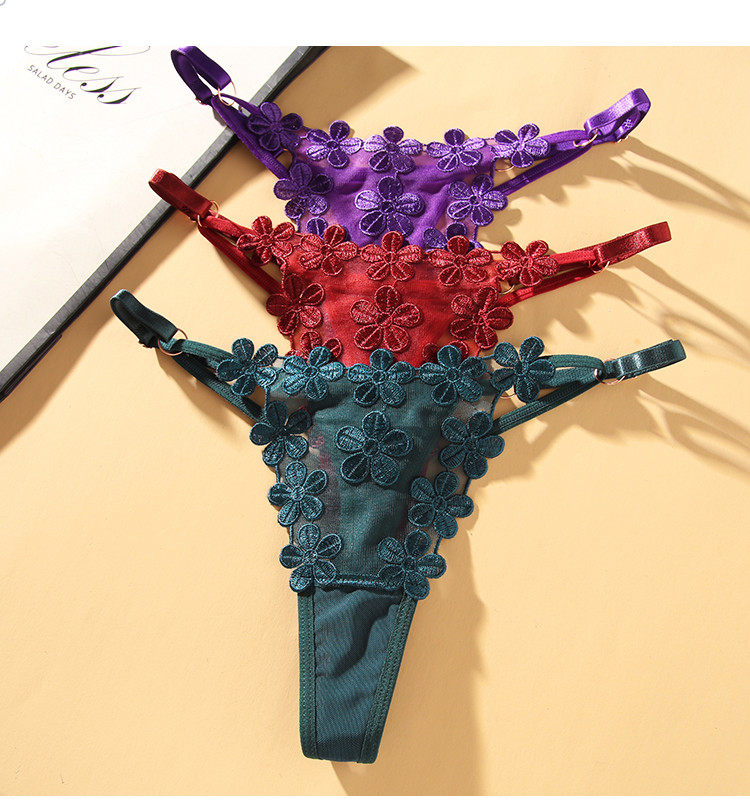 Stacy Japanese Sweet Petal Mesh Underwear