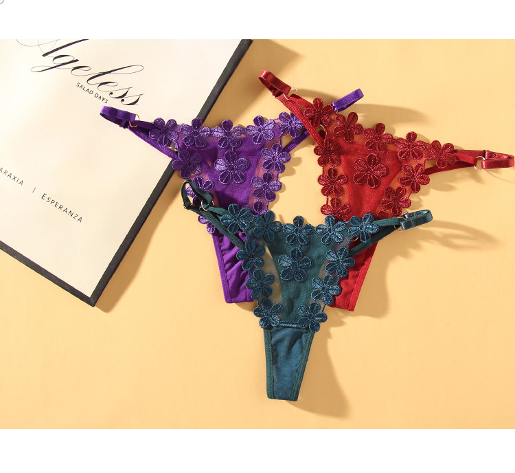 Stacy Japanese Sweet Petal Mesh Underwear
