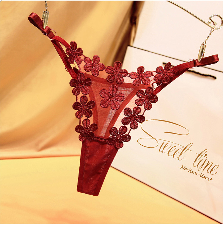 Stacy Japanese Sweet Petal Mesh Underwear