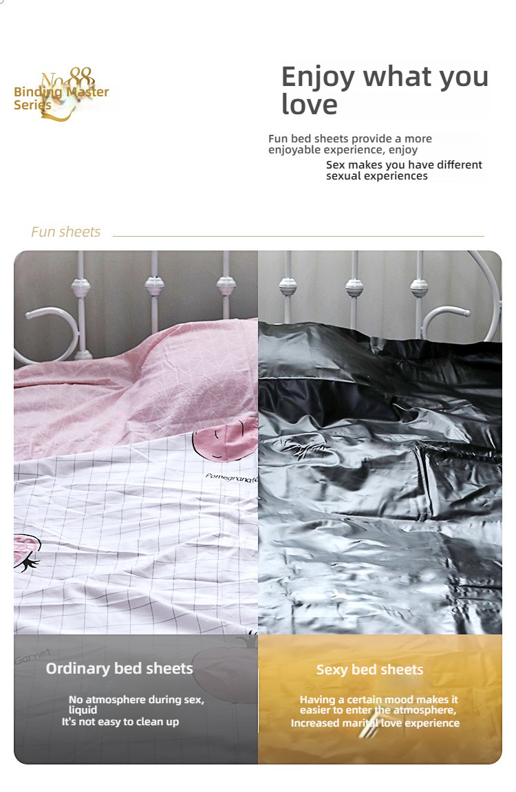Mystery Girl's Fun Waterproof Bed Sheet Black
