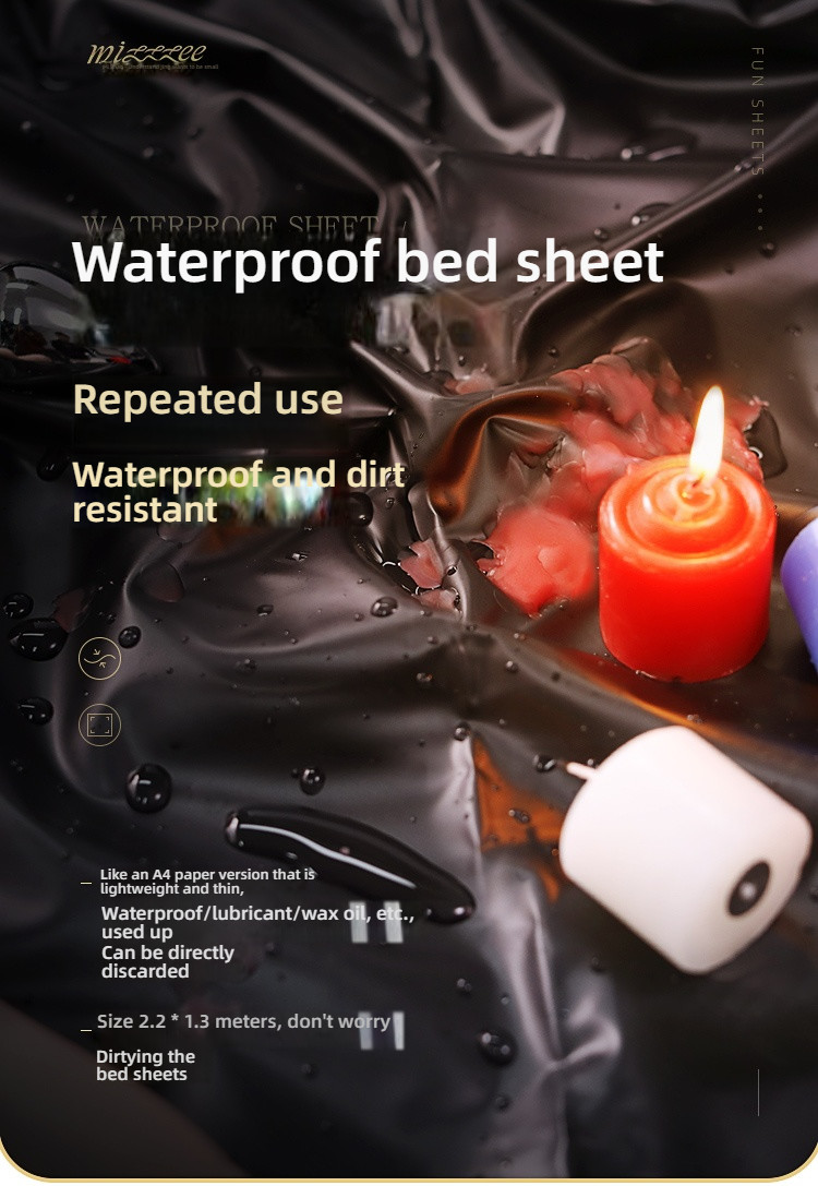 Mystery Girl's Fun Waterproof Bed Sheet Black