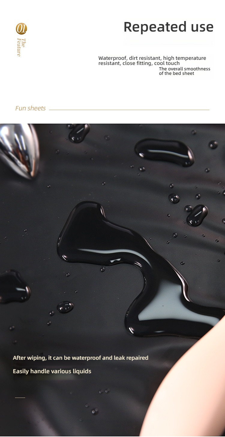 Mystery Girl's Fun Waterproof Bed Sheet Black