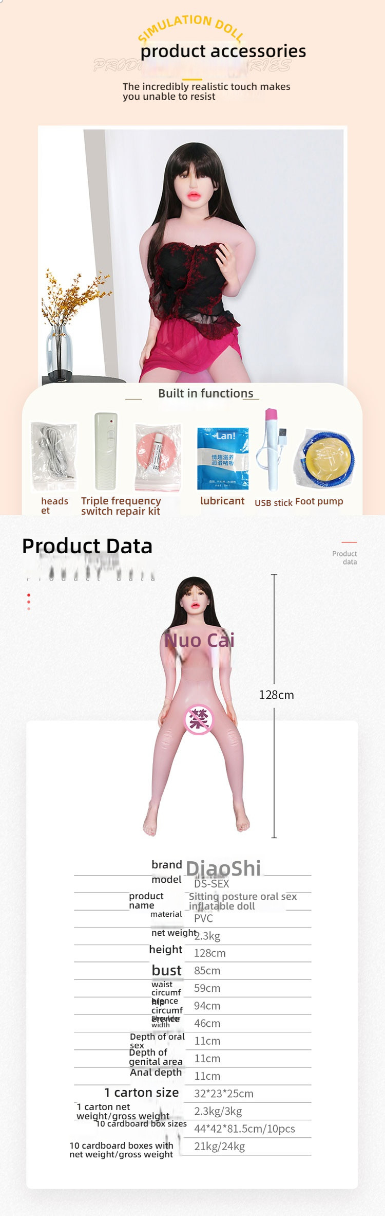 Seductive mature young woman, stunning voice, hair transplant inflatable doll