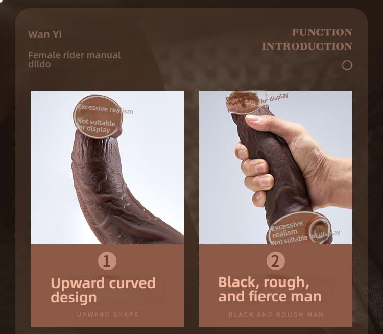 Wan Ant Coarse Black Bend Female Riding Manual dildo