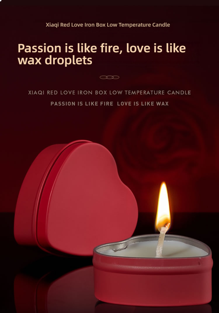 Xiaqi SM Red Love Iron Box Low Temperature Drip Wax Candle