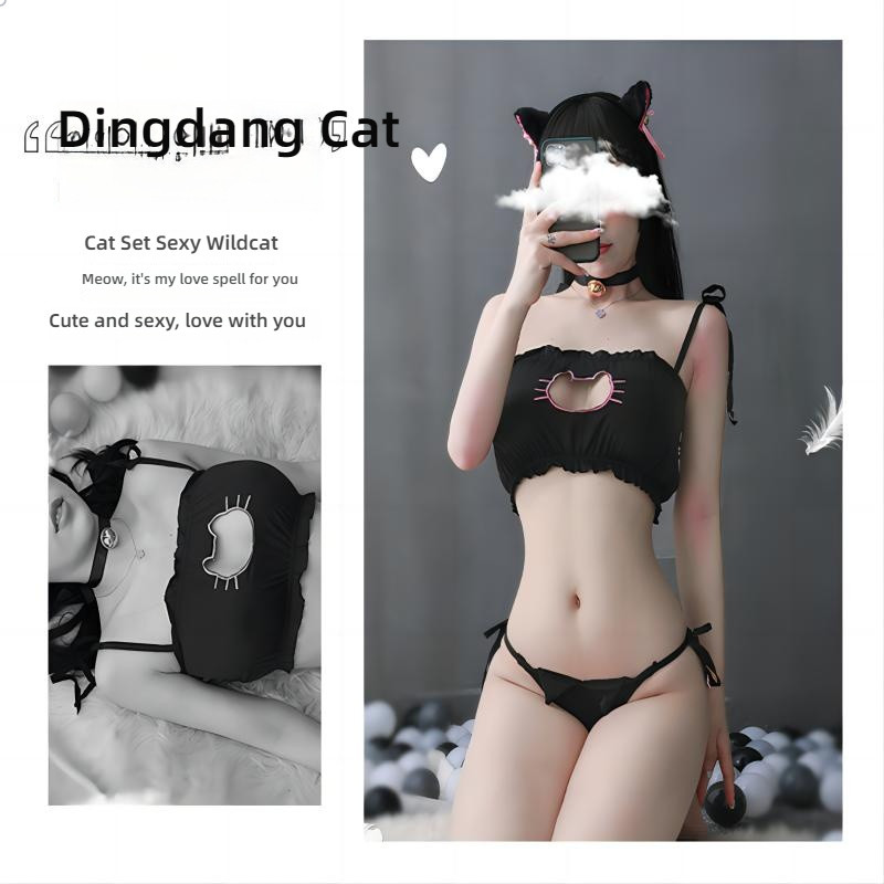 Stacey's three-point cat girl revealing lingerie set