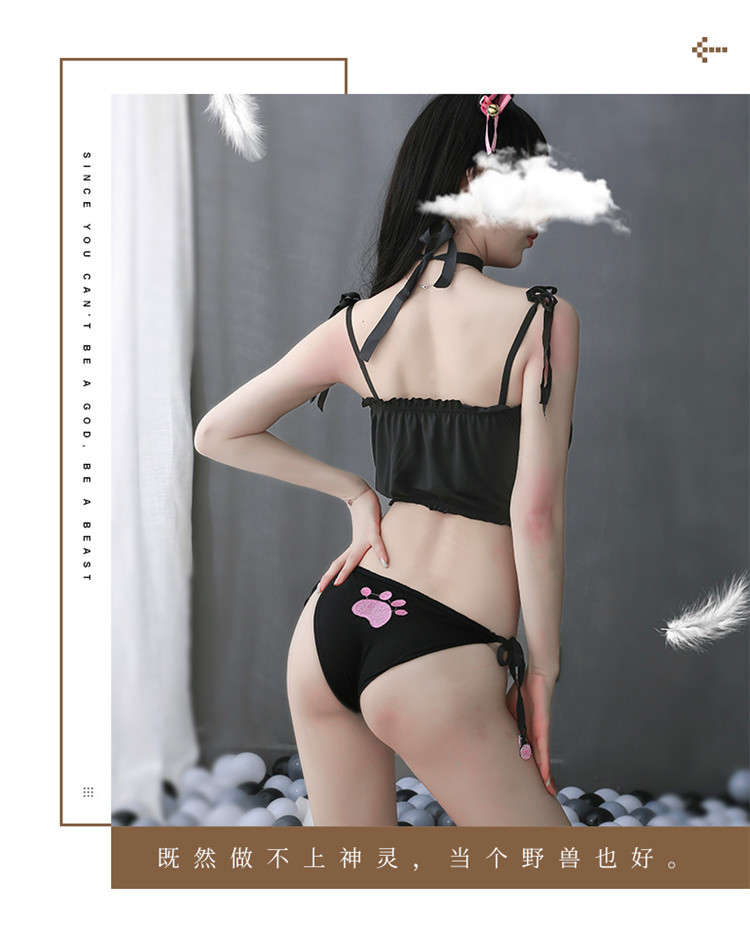 Stacey's three-point cat girl revealing lingerie set