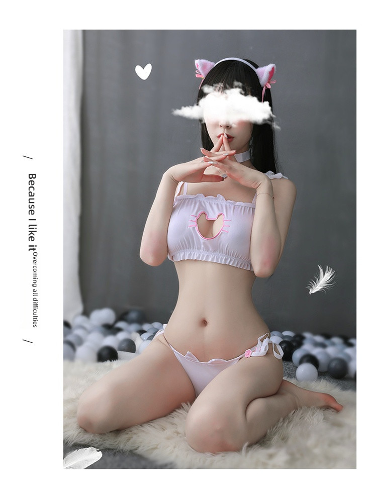 Stacey's three-point cat girl revealing lingerie set