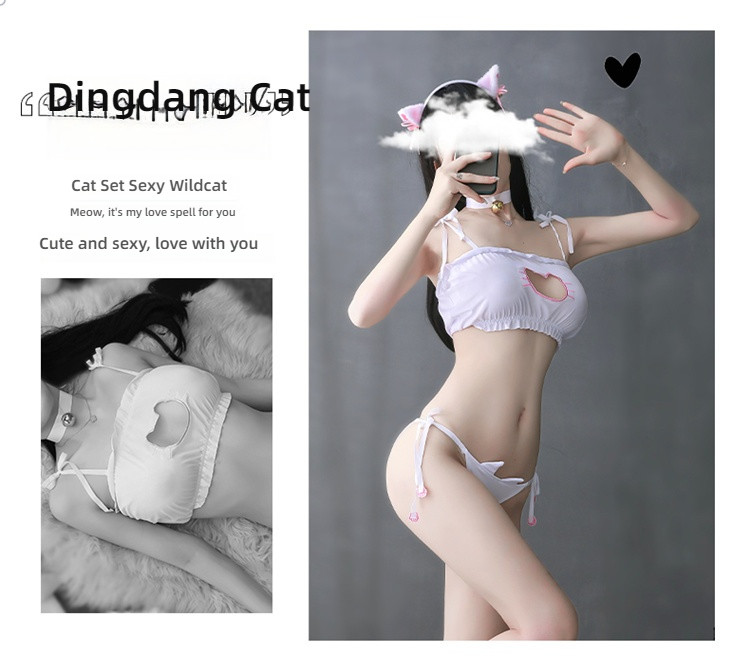 Stacey's three-point cat girl revealing lingerie set