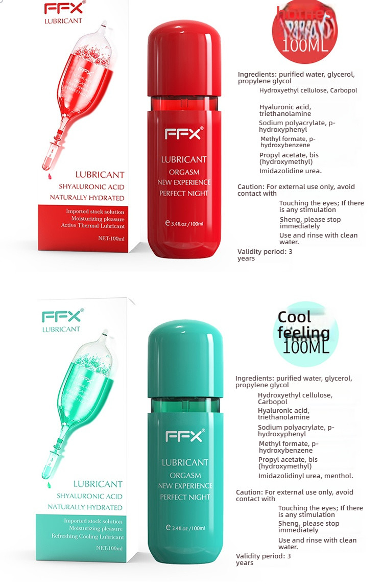 FXX lubricant enhances taste with 100ml cold/hot sensation
